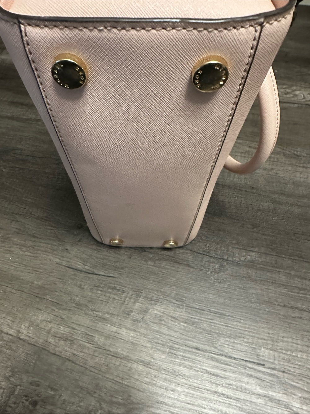 Michael Kors Blush Pink Studded Satchel with Gold Hardware - Picture 8 of 14